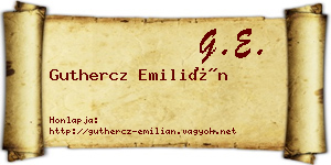 Guthercz Emilián névjegykártya